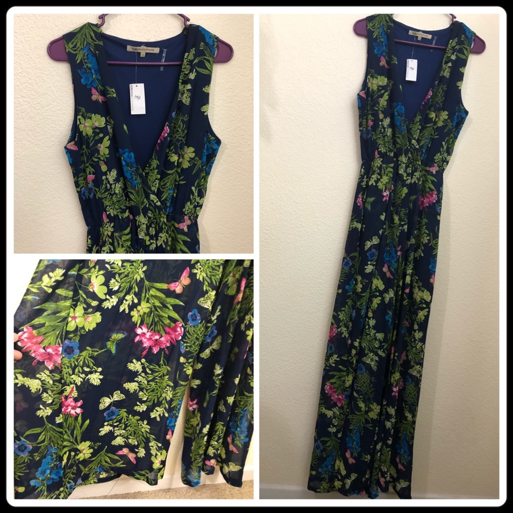 Foreign Exchange Jumpsuit Wide Leg Sleeveless NWT